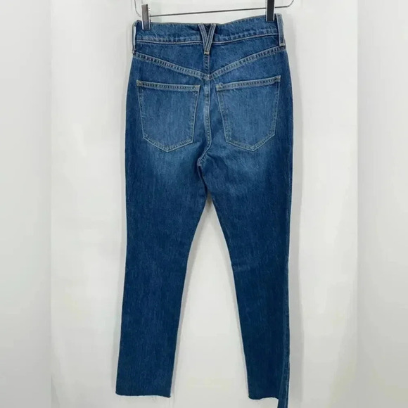 New Veronica Beard Keane Split Hem Straight-Leg Jeans in Bright Blue size 24 B48 - Picture 7 of 9